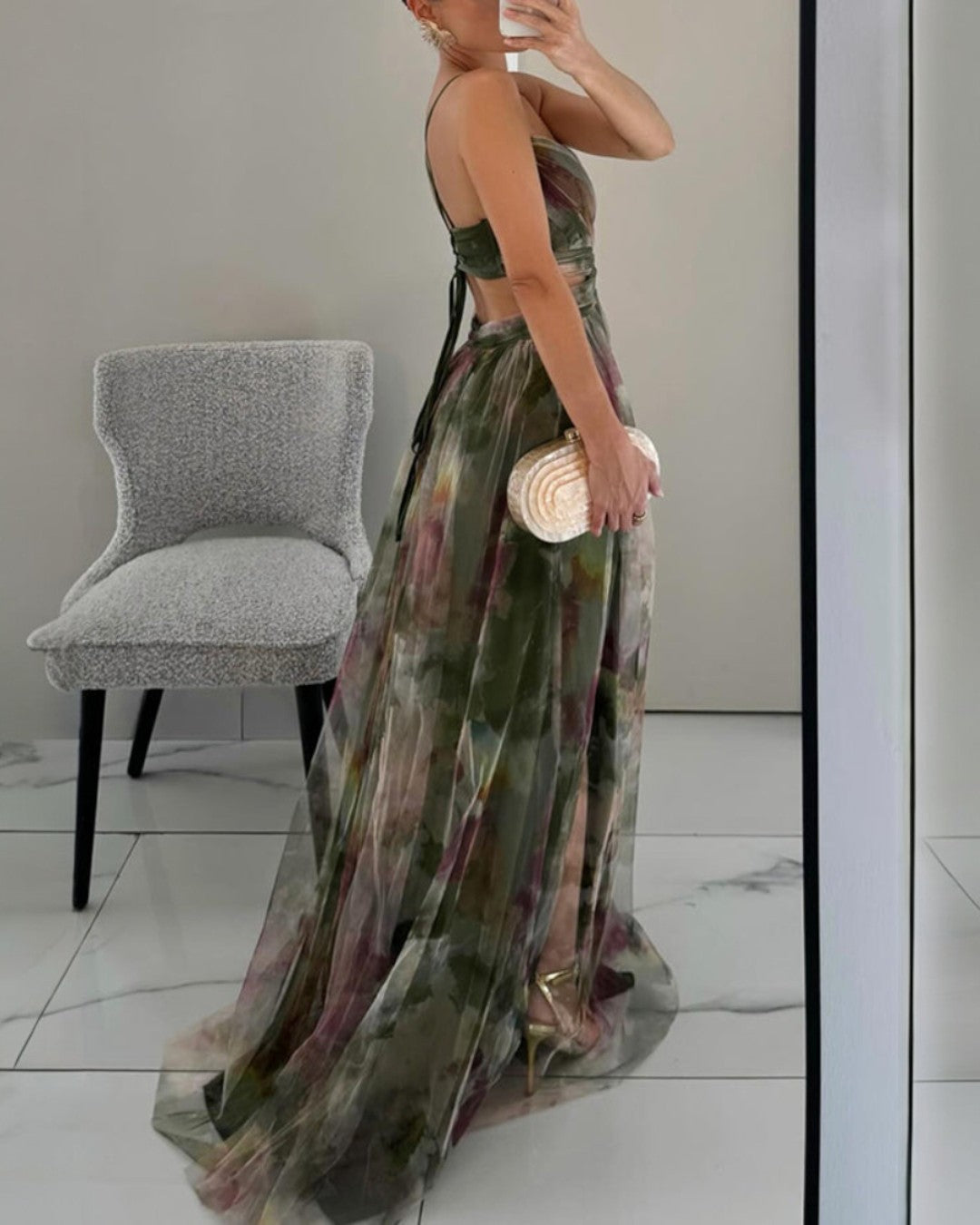 Elle™ - Vestido largo floral con un encanto irresistible