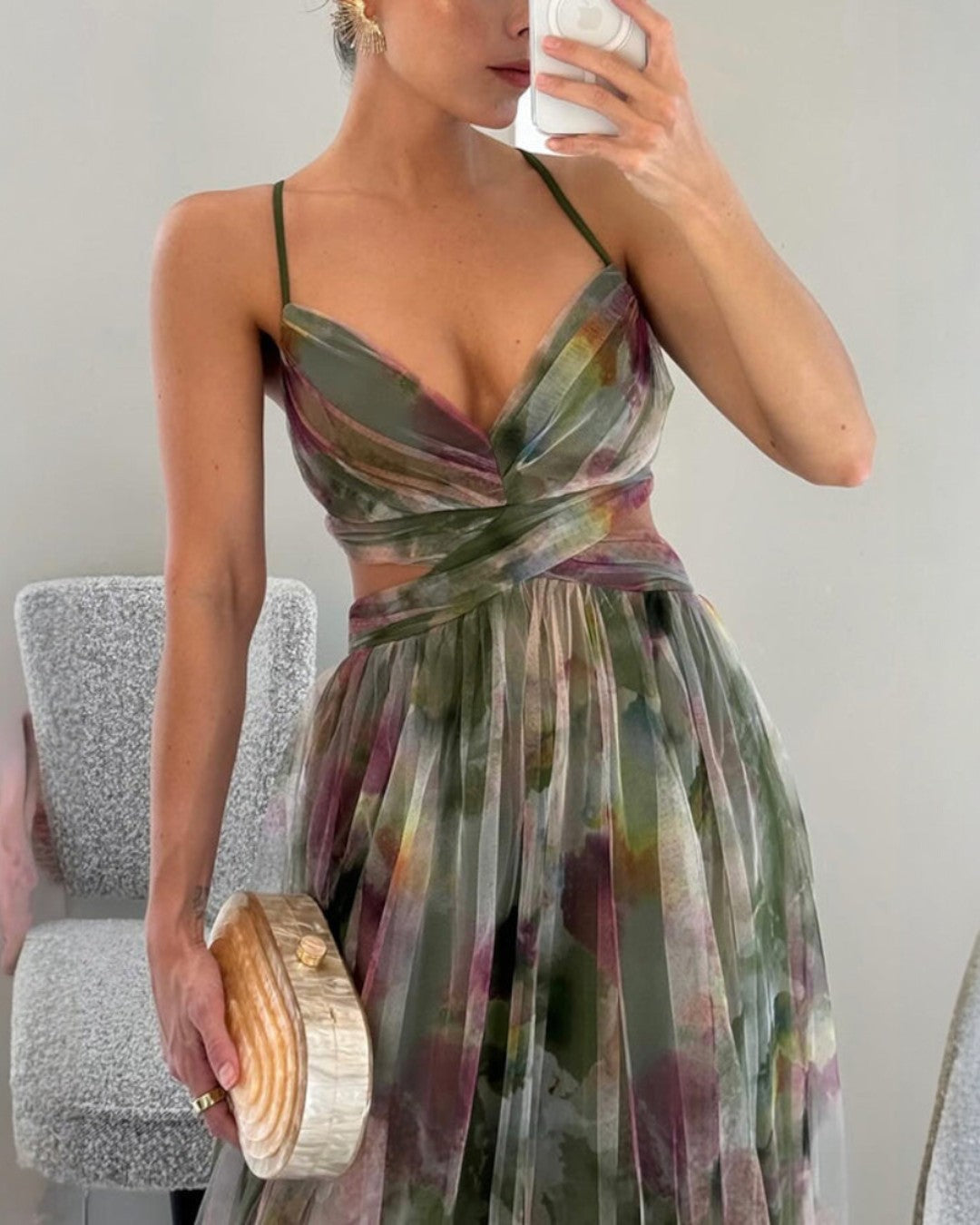 Elle™ - Vestido largo floral con un encanto irresistible