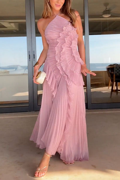Rosa - Vestido Largo Plisado