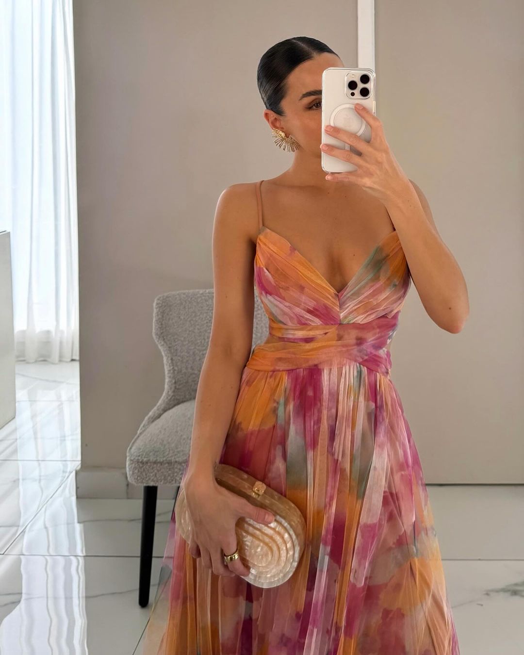 Elle™ - Vestido largo floral con un encanto irresistible