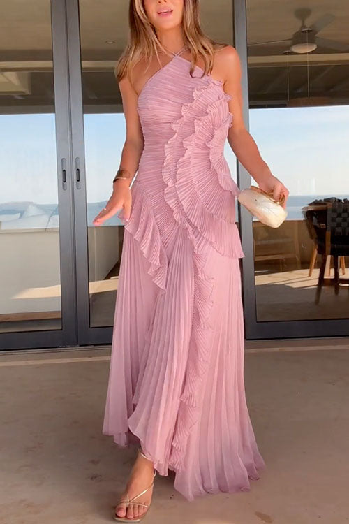 Rosa - Vestido Largo Plisado