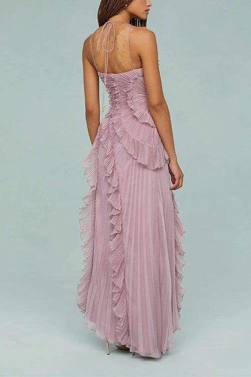Rosa - Vestido Largo Plisado