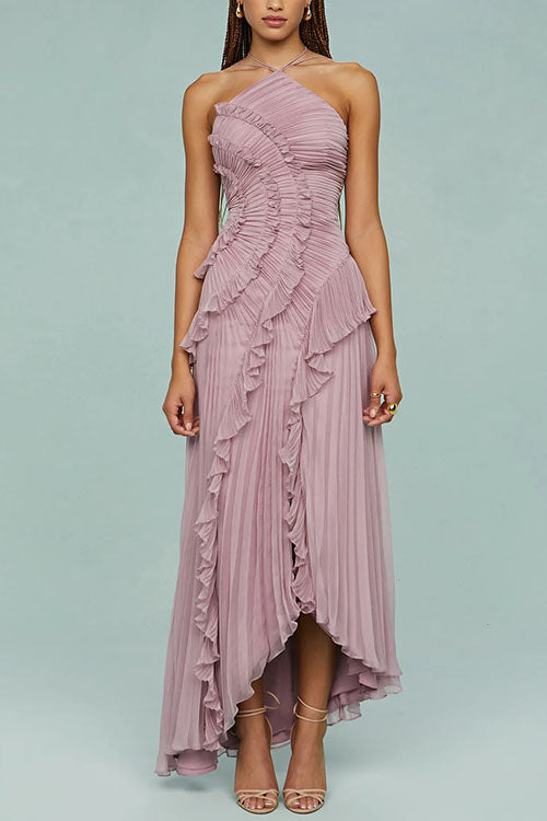 Rosa - Vestido Largo Plisado
