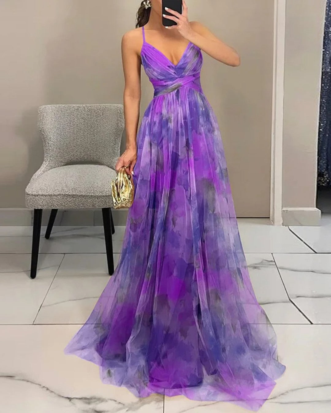 Elle™ - Vestido largo floral con un encanto irresistible