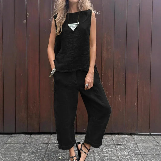 Cloe -  Conjunto 2 piezas - De lino y algodón