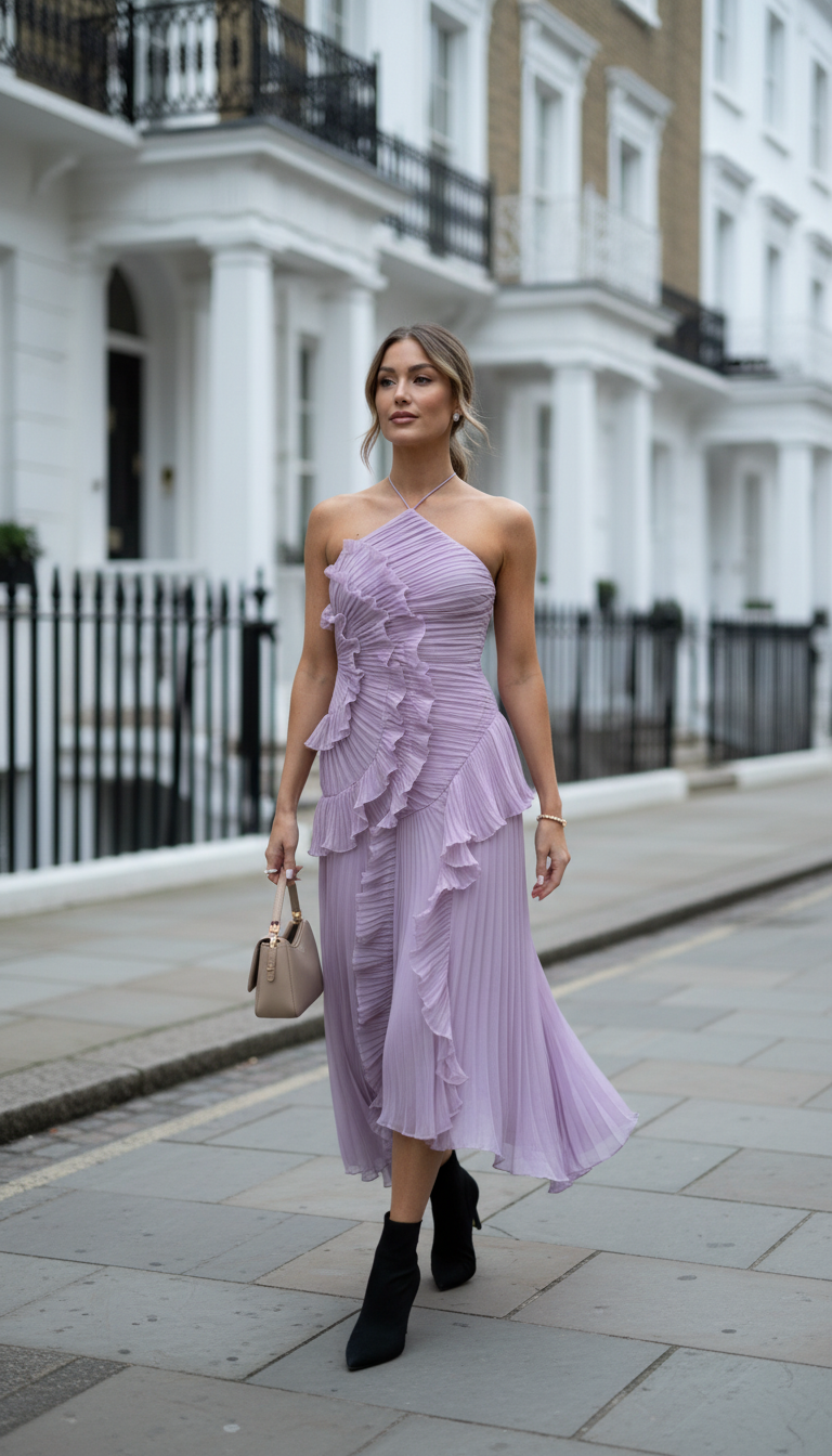 Rosa - Vestido Largo Plisado